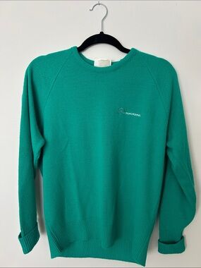 Men’s Crewneck Sweater in Teal Green